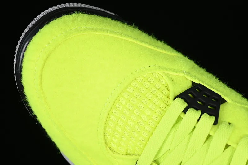 All categories Air Jordan Jordan series basketball shoes Air Jordan 4 Air Jordan 4 Retro "Bred Reimagined" AJ4 Joe 4 fluorescent yellow tennis felt upper DV6773-700